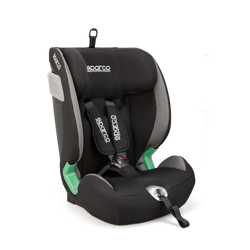 Sparco Siège enfant SK5000I (Isofix) Noir/Gris i-Size 76-150cm (ECE-R129/03)