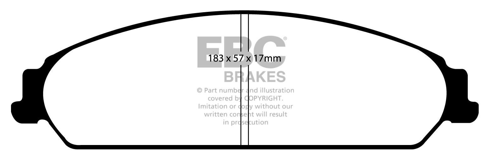 EBC Brakes DODGE (USA) Magnum 3.5 4WD 2005-.. Remblokken voorzij