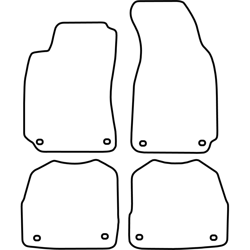 Set de tapis de sol sur mesure pour Skoda SuperB 2002-2008