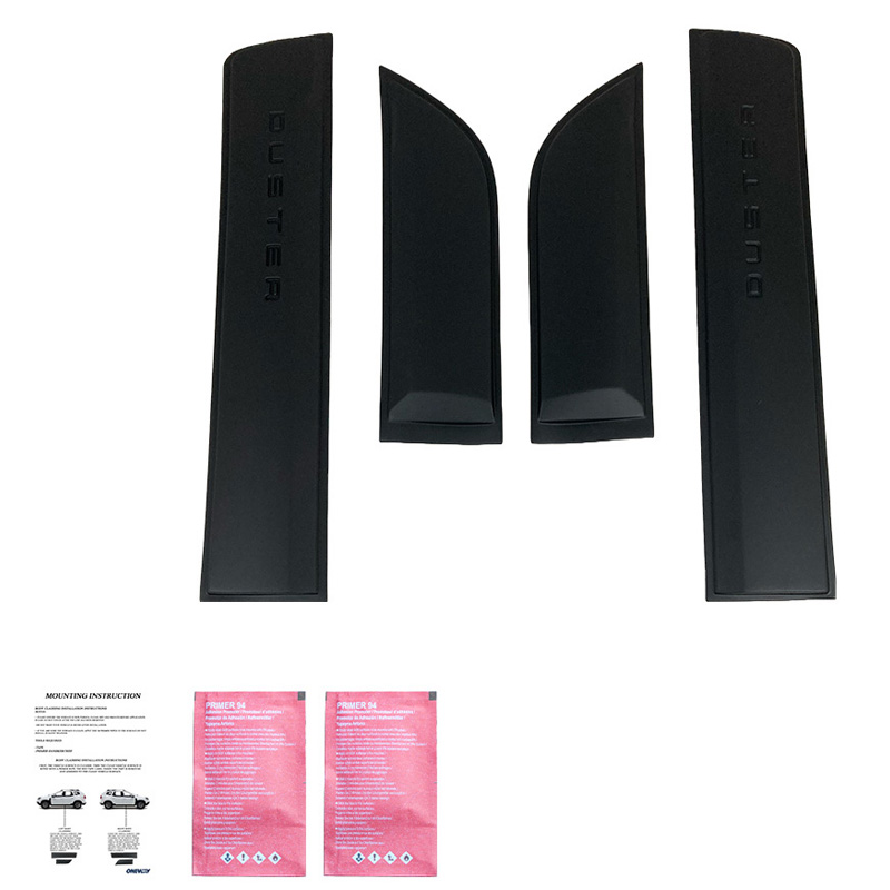 Jeu de baguettes de porte sur mesure pour Dacia Duster II 2018-2024 - Noir mat