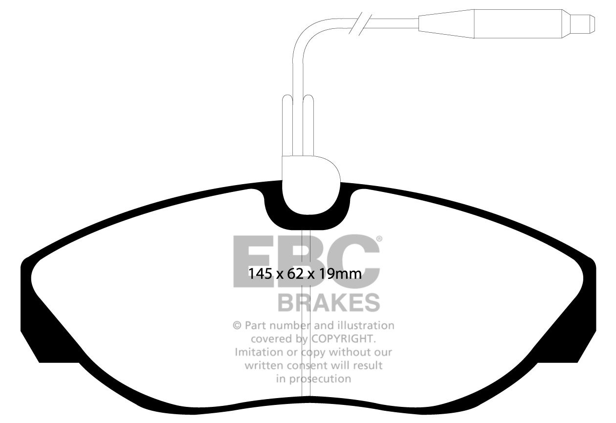 EBC Brakes FIAT BEDRIJFSWAGEN Ducato 1.9 TD 94-99 Remblokken voo
