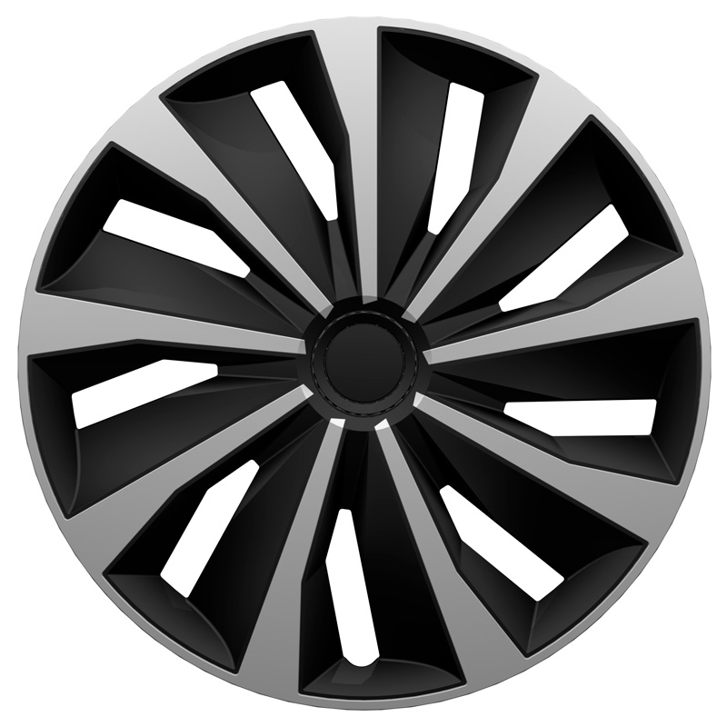 Jeu d'enjoliveurs Grip 14-inch argent/noir