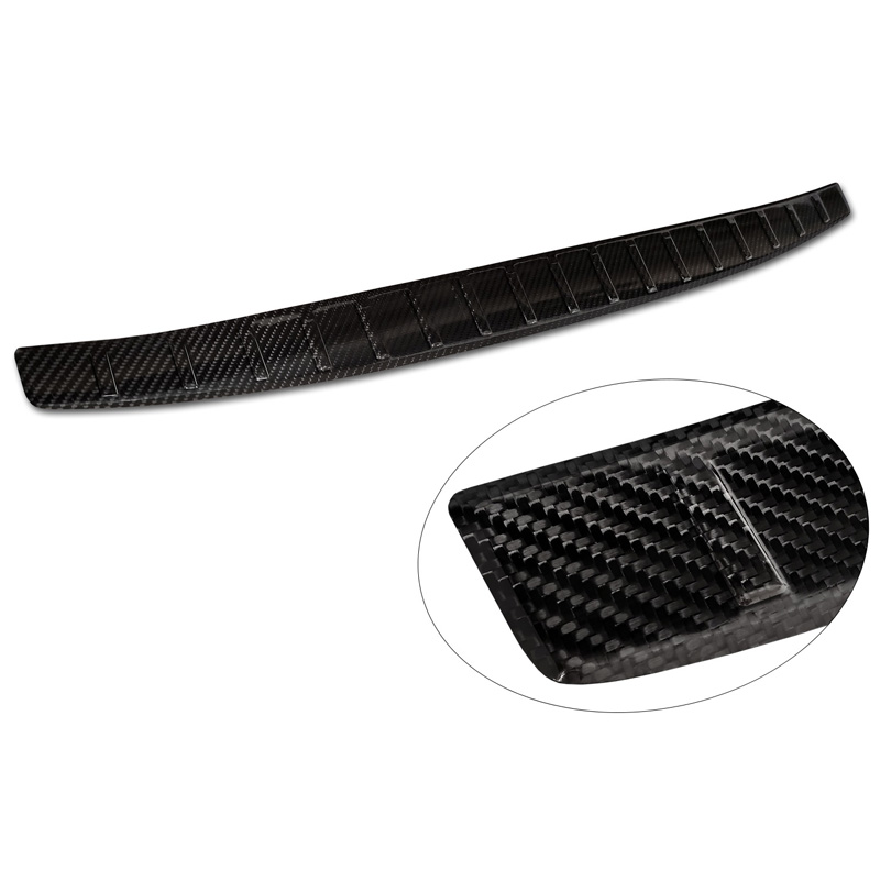Protection de seuil arrière carboné 3D sur mesure pour Mercedes EQE (V295) 2022- 'Ribs'