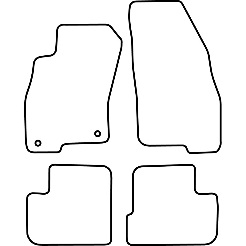 Set de tapis de sol en velours sur mesure pour Fiat Grande Punto 2005-2011