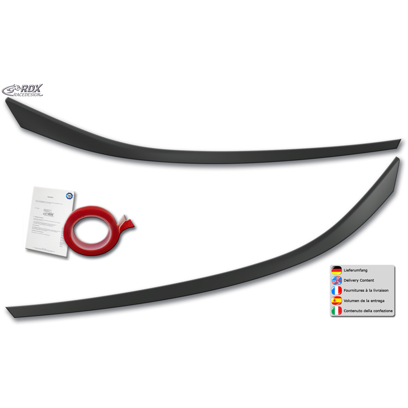 RDX Spoilers de phares sur mesure pour Hyundai i20 2020- (ABS)