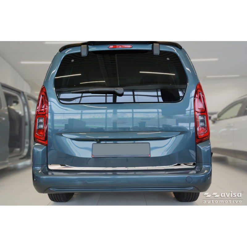 Avisa Revêtement d'habillage du hayon du coffre inox Chrome sur mesure pour Toyota Proace City Verso 2019-2024 & Facelift 2024-