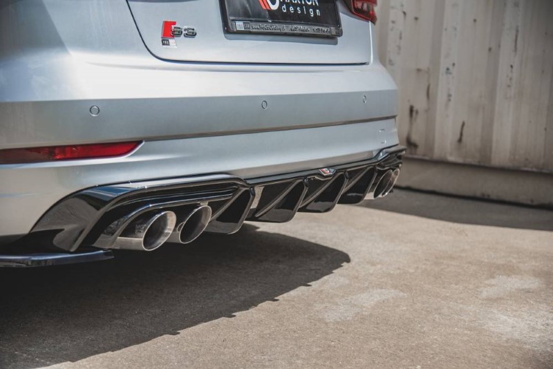 Diffuser Audi S3 Sedan 8V Facelift Glanzend zwart