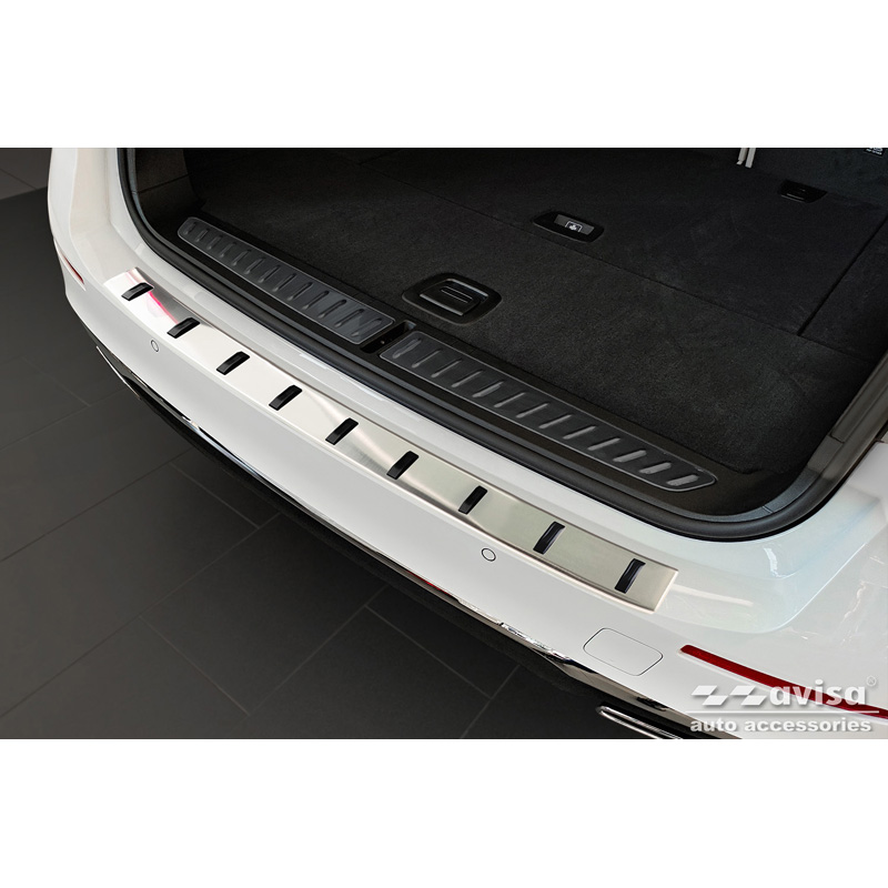 Protection de seuil arrière inox sur mesure pour BMW Série 5 G31 FL Touring 2020-2024 excl. M-Sport 'STRONG EDITION'