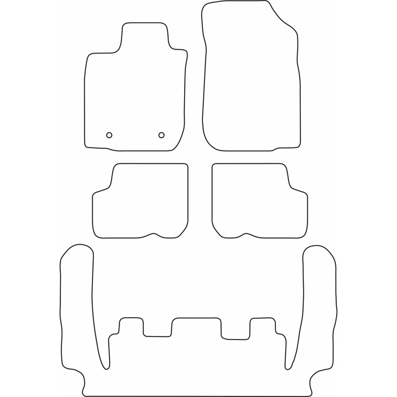 Set de tapis de sol sur mesure pour Dacia Logan MCV 2005-2013 (7 Personnes)