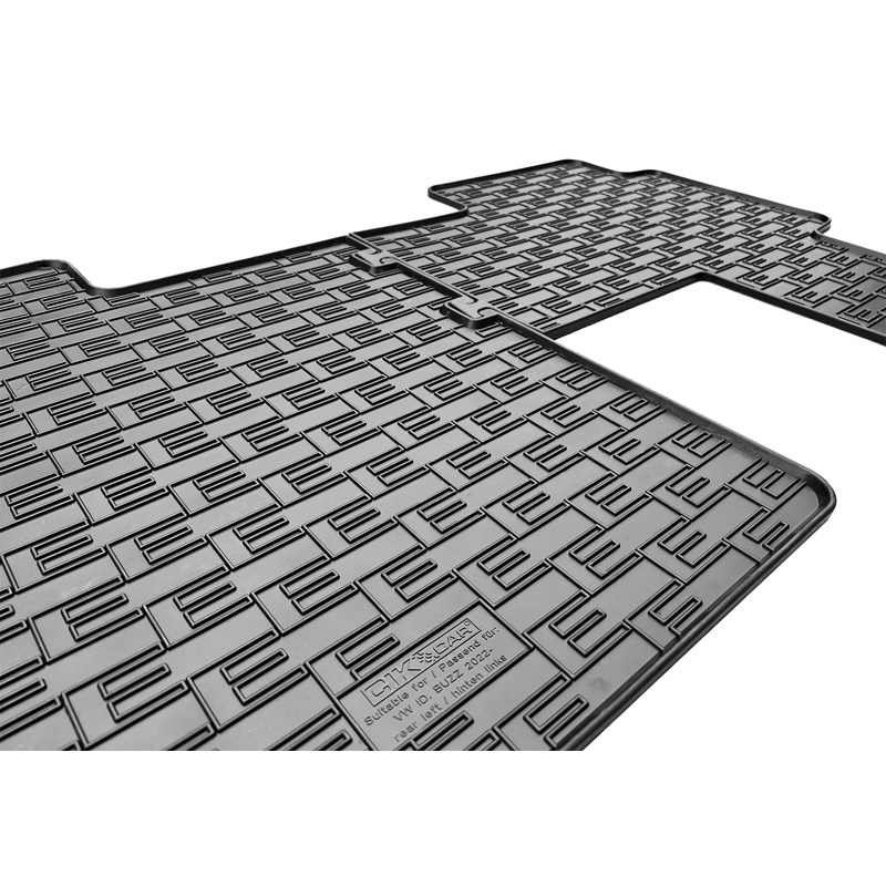 Set tapis de caoutchouc sur mesure pour Volkswagen ID.Buzz Bus 2022- (rangée de sièges scond) (2-pièces)