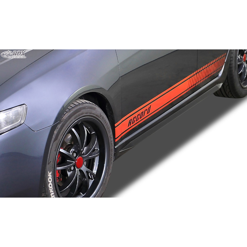 Jupes latérales 'Slim' sur mesure pour Honda Accord Sedan/Tourer 2003-2008 (ABS noir luisant)