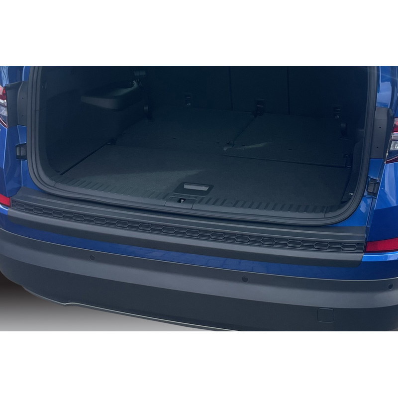 Protection de seuil arrière (ABS) sur mesure pour Skoda Kodiaq Facelift 07/2021-06/2024 Noir