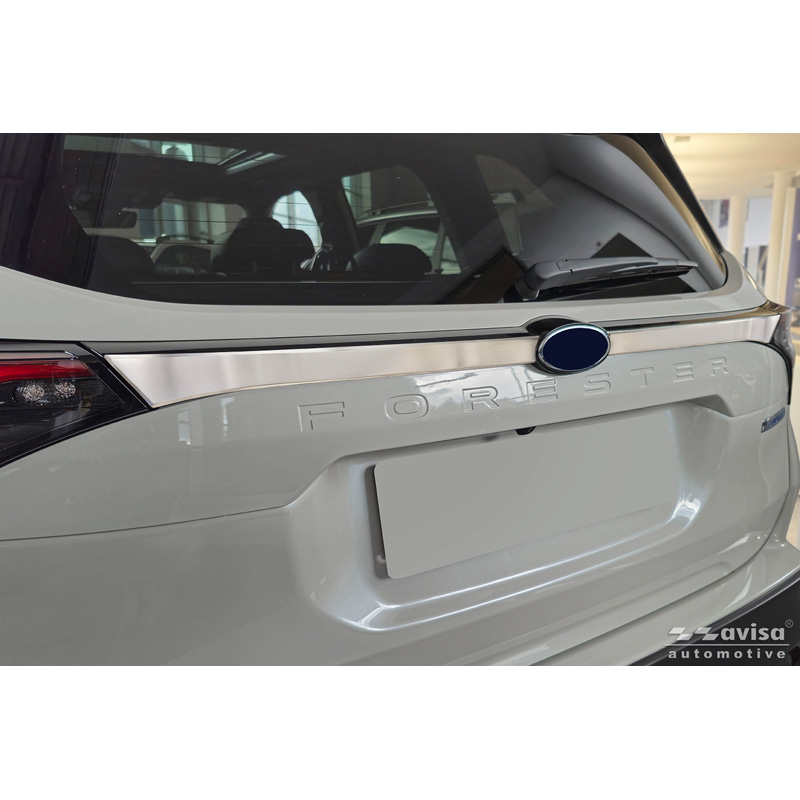 Avisa Revêtement d'habillage du hayon du coffre inox brossé sur mesure pour Subaru Forester VI (SL) 2024-