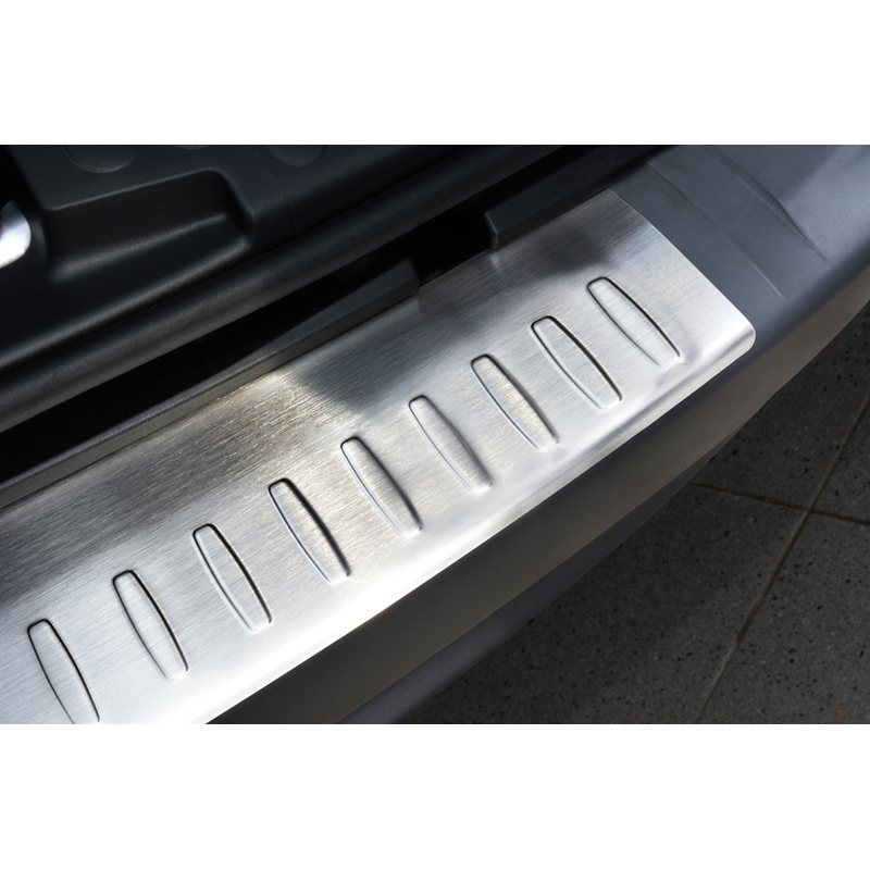 Protection de seuil arrière inox sur mesure pour Mercedes Citan 2012-2021 & Renault Kangoo 2008-2021 'Ribs'