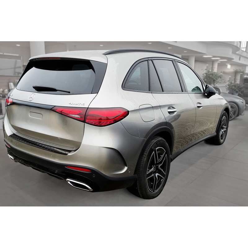 Protection de seuil arrière inox noir sur mesure pour Mercedes GLC II (X254) 2022- 'Ribs'