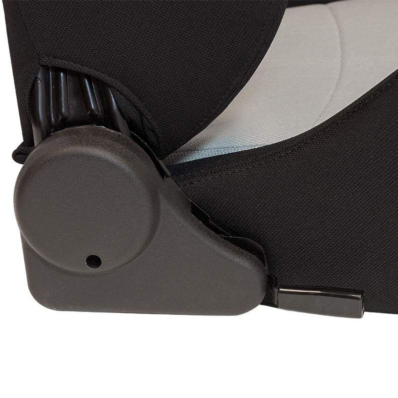Siège baquet 'Eco' - Noir/Gris - Dossier réglable (à droite) - incl. glissières