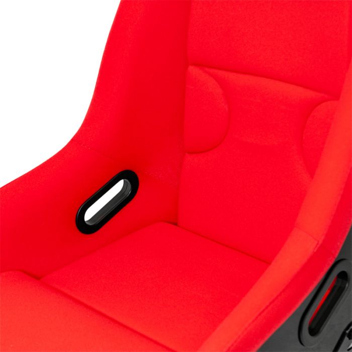 Siège baquet 'RR' - Rouge - Dossier fixe en polyester - incl. glissières