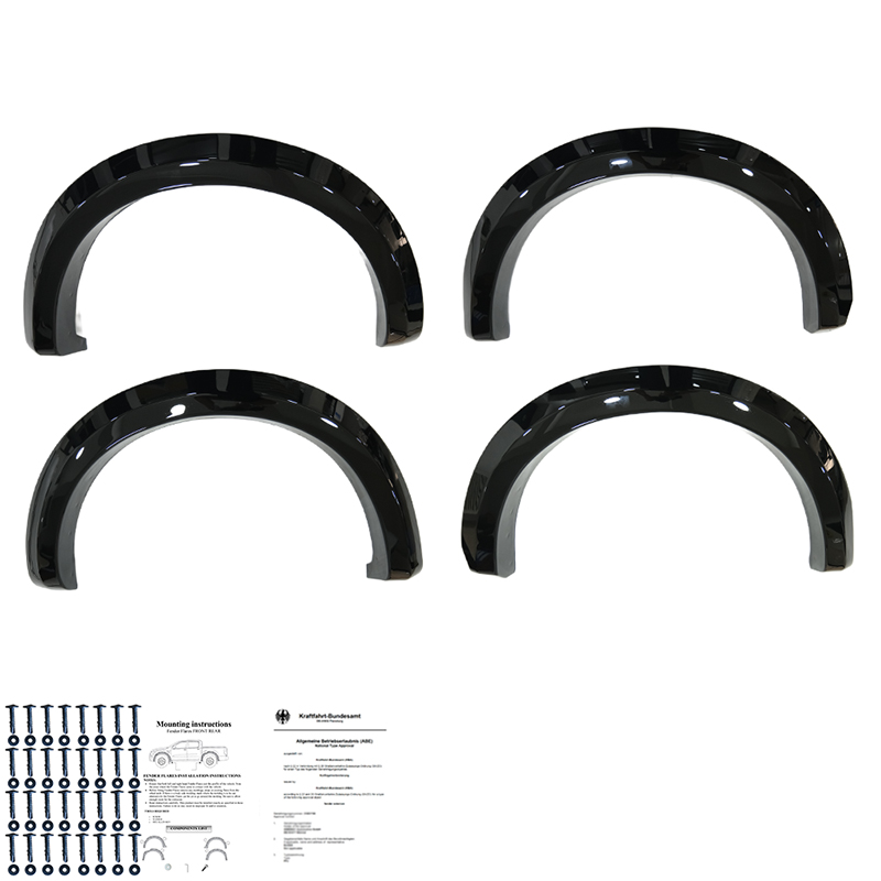 Oneway Jeu d'élargisseurs d'aile sur mesure pour Ford Ranger T9 2022- - Noir brillant