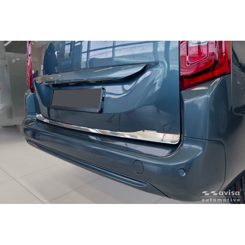 Avisa Revêtement d'habillage du hayon du coffre inox Chrome sur mesure pour Toyota Proace City Verso 2019-2024 & Facelift 2024-