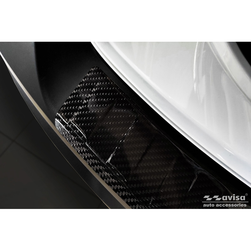 Protection de seuil arrière carboné 3D sur mesure pour Mazda MX-30 2020- 'Ribs'