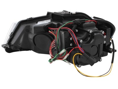Headlights fits Audi A3 8P 08-12 Tube Light LED black