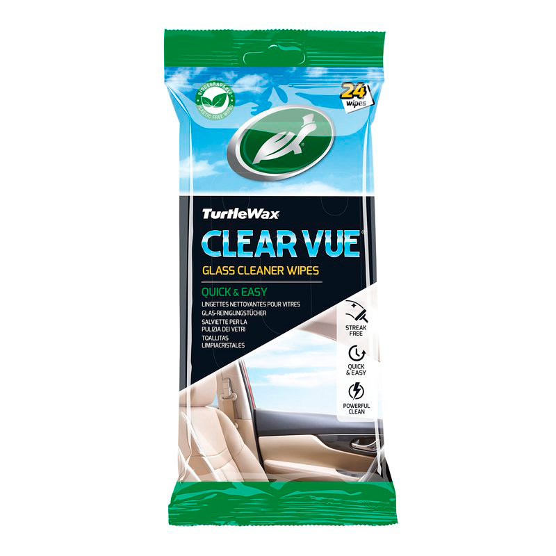 Turtle Wax 54098 Clear Vue Lingettes nettoyantes pour vitres 24 unités