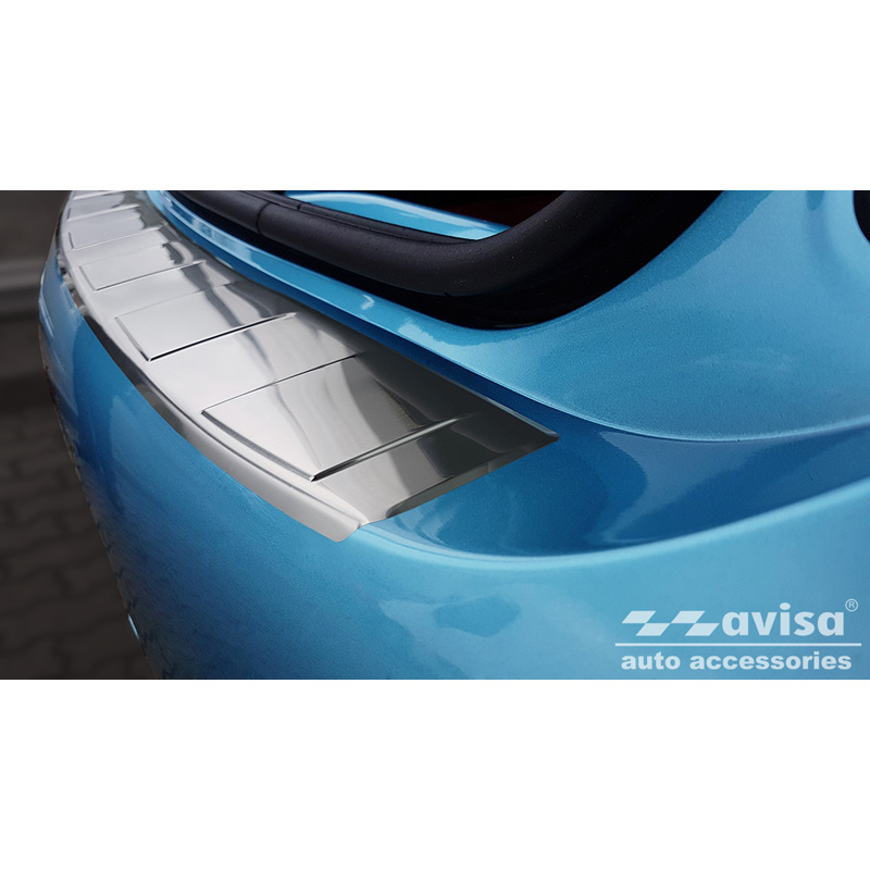 Protection de seuil arrière inox sur mesure pour Renault Zoe II 2019- 'Ribs'