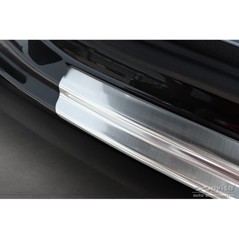 Protection de seuil arrière inox sur mesure pour Mercedes EQC (N293) 2019- 'Ribs'
