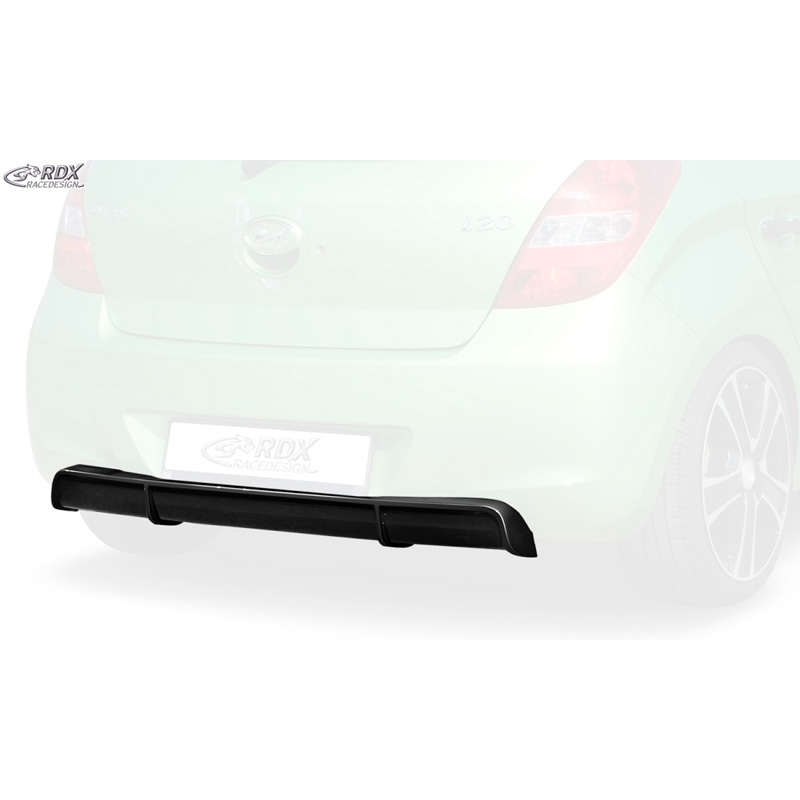 Jupe arrière 'Diffuseur' sur mesure pour Hyundai i20 PB/PBT 2008-2012 (ABS noir luisant)