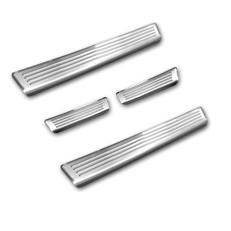 Seuils de portes inox sur mesure pour BMW X6 (G06) 2019- 'Lines' - 4-pièces