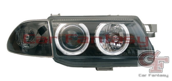 Phares Opel Astra F Angel Eyes noire
