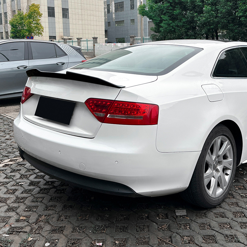 Spoiler arrière sur mesure pour Audi A5 (8T) Coupe/Cabrio 2007-2016 (ABS Noir Luisant)