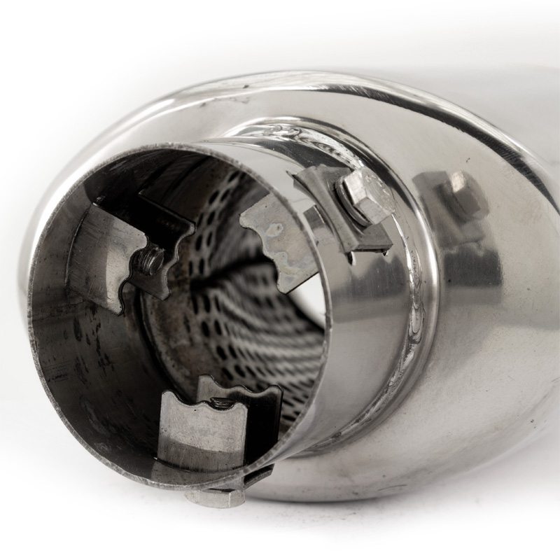 Simoni Racing Embout d'Échappement Ovale Inox - 119x76xL178mm - Montage ->55mm
