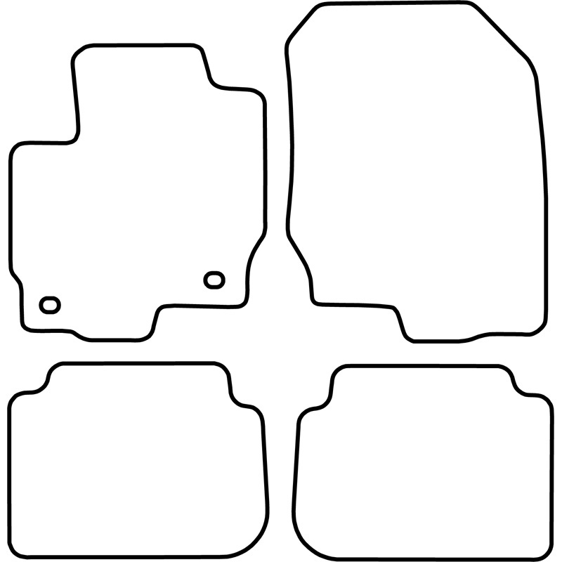Set de tapis de sol en velours sur mesure pour Mitsubishi Colt 5 portes 2004-2009