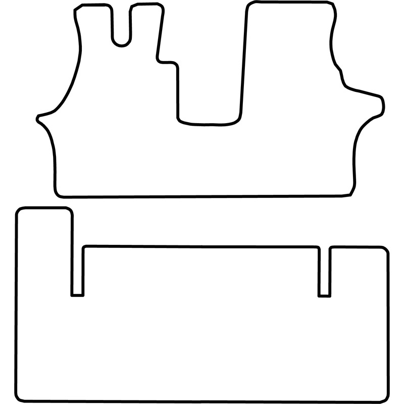 Set de tapis de sol en velours sur mesure pour Mercedes Vito Classe-V (seulement avant)
