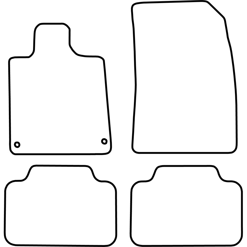Set de tapis de sol sur mesure pour Peugeot 407 Coupe 2004-2009