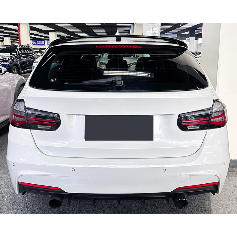 Becquet de toit (Spoiler Cap) sur mesure pour BMW Série 3 F31 Touring 2012-2019 (ABS Noir Luisant)