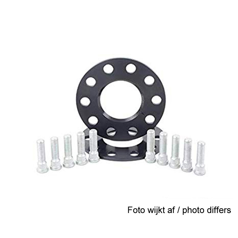 H&R Set des espaceurs de roues Système-DRS 16mm par essieu - Cartouche de boulon 5x114,3 - Moyeu 67,1mm - Taille de boulon M12x1,5 - sur mesure pour Kia - Noir
