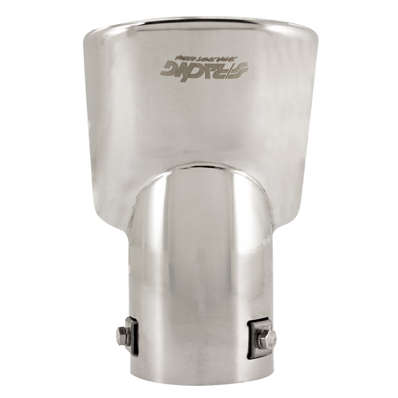 Simoni Racing Embout d'Échappement Ovale Inox - 116x86xL180mm - Montage 46->74mm