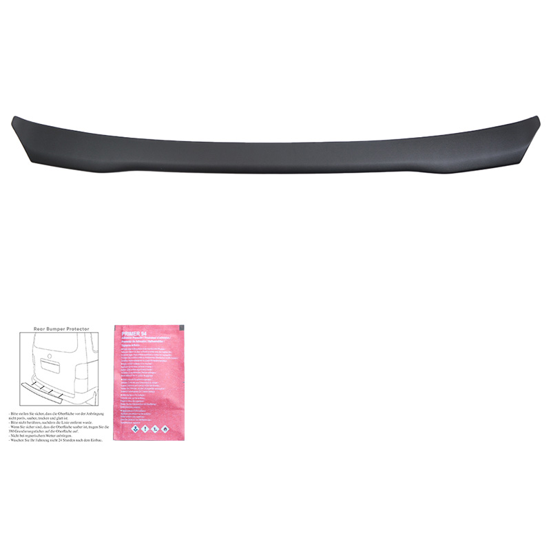 Protection de seuil arrière sur mesure pour Ford Transit Custom MK2 2023- & Volkswagen Transporter T7 2024- - Noir mat
