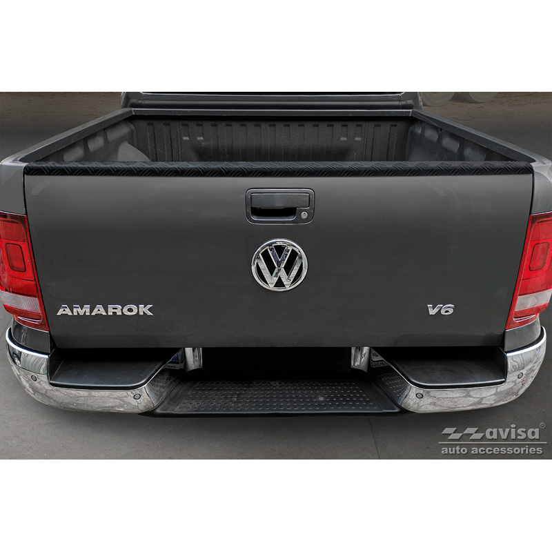 Protection de hayon arrière Pickup (aluminium) sur mesure pour Volkswagen Amarok 2010- Noir