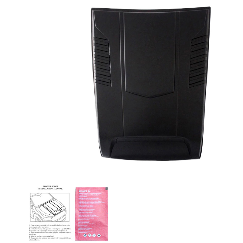 Écope de capot sur mesure pour Toyota Hilux 8ème Gen. 2015-2020 - Noir mat