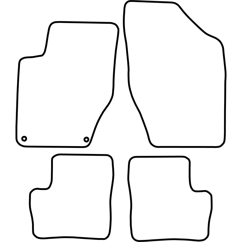 Set de tapis de sol en velours sur mesure pour Citroën DS4 2011-