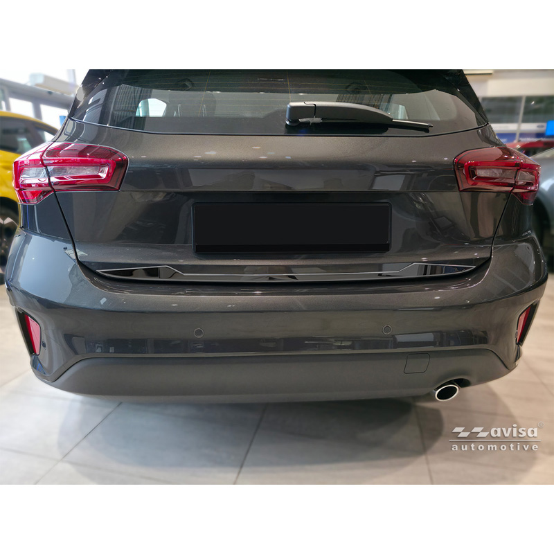 Avisa Moulure de hayon en Inox Noir Chrome sur mesure pour Ford Focus IV HB 2018-2021 & Facelift 2021-