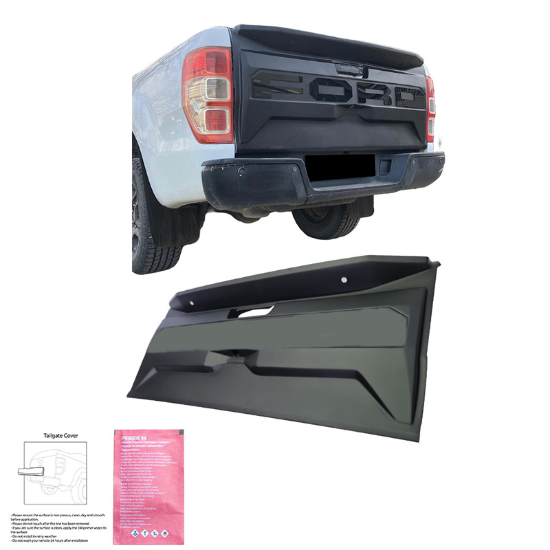 Protecteur de hayon sur mesure pour Ford Ranger T6/T7/T8 2012-2022 - Noir mat