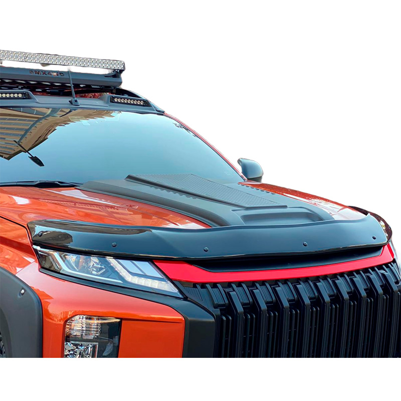 Écope de capot sur mesure pour Mitsubishi L200 Triton 6 2019- - Noir mat