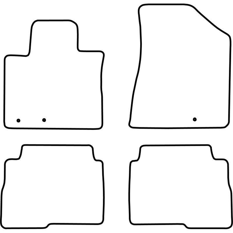 Set de tapis de sol en velours sur mesure pour Kia Sorento 2009-2013