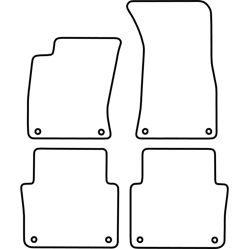 Set de tapis de sol en velours sur mesure pour Audi A8 2002-2010