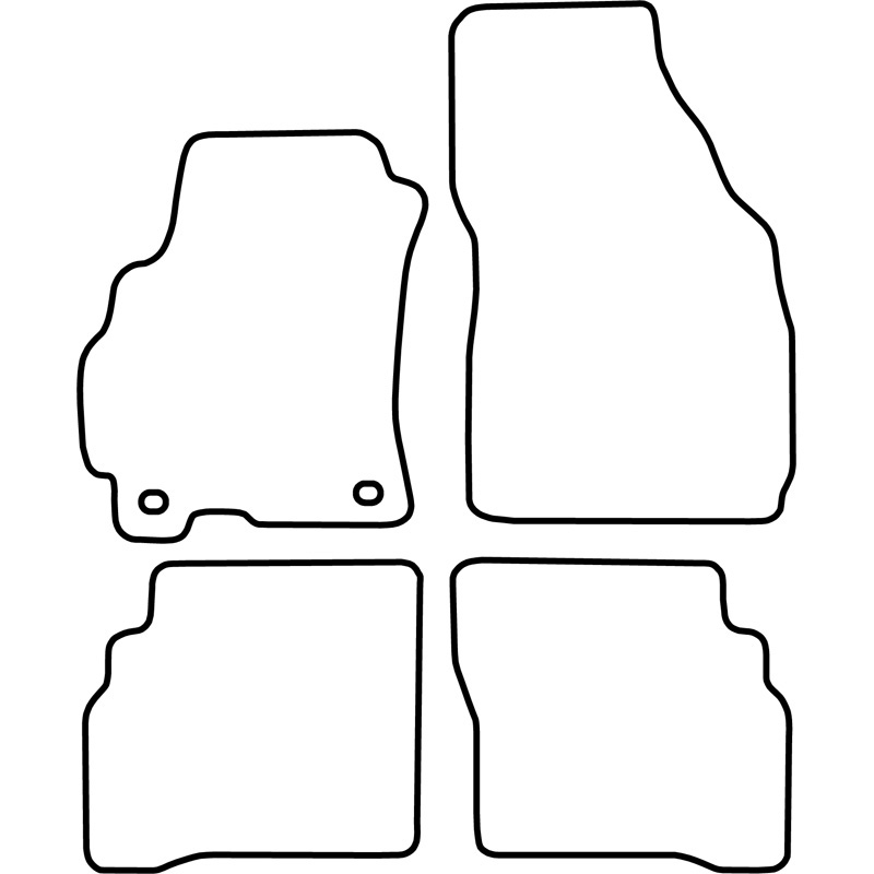 Set de tapis de sol en velours sur mesure pour Hyundai Atos 2004-2008