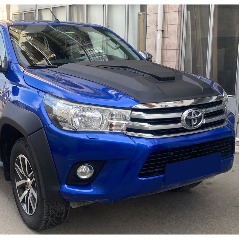 Écope de capot sur mesure pour Toyota Hilux 8ème Gen. 2015-2020 - Version 2 - Noir mat